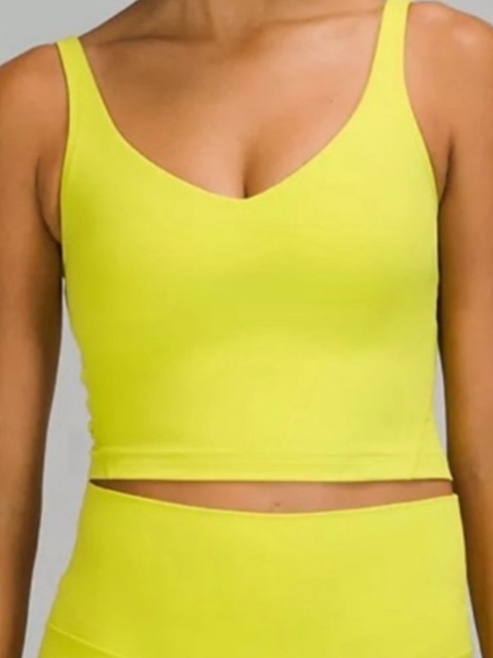 NWT Lululemon Align Tank Top Size 6 Electric Yellow Nulu Built In Bra Crop*#22